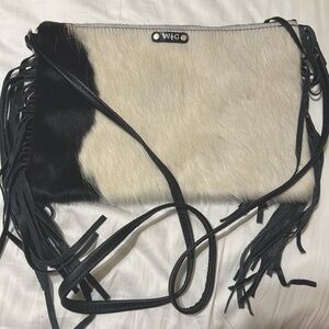 Cowhide crossbody